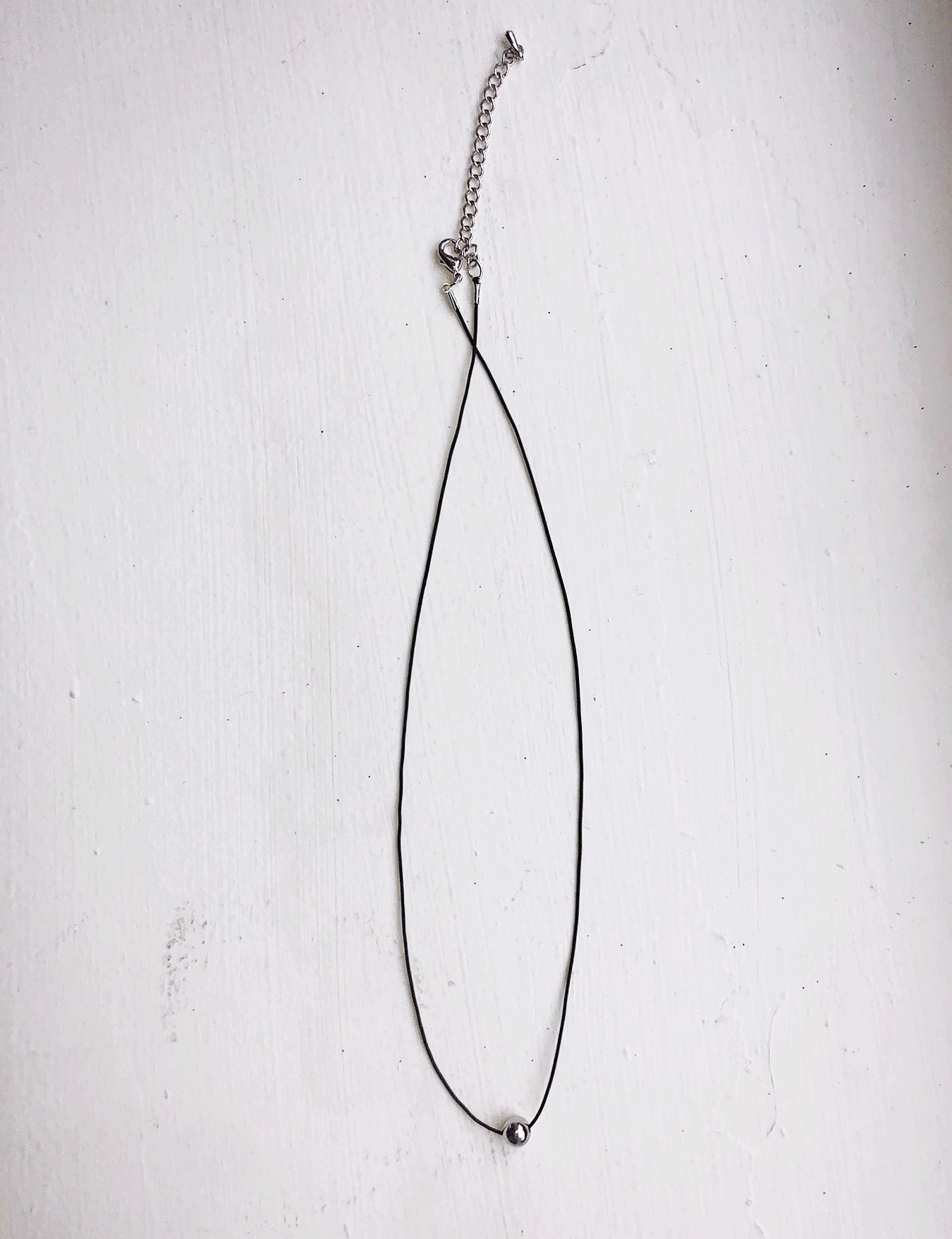 ** line ball necklace (silver) **