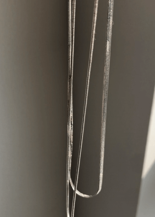 silver layered necklace
