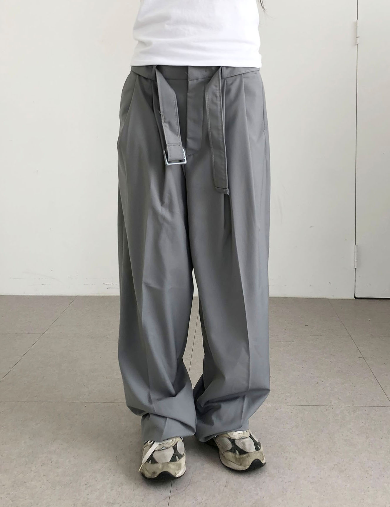 loose belt slacks (3color)