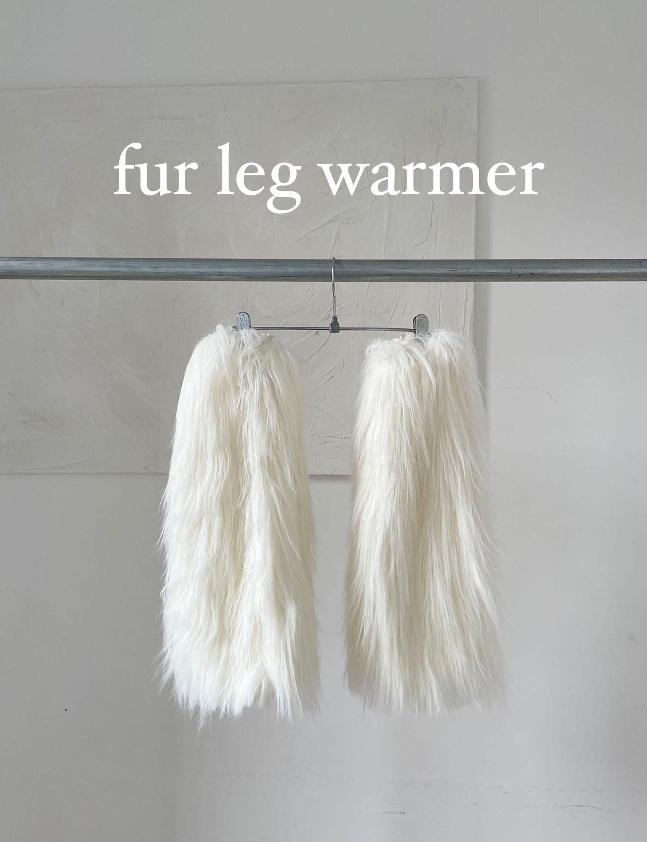 fur leg warmer (2color)
