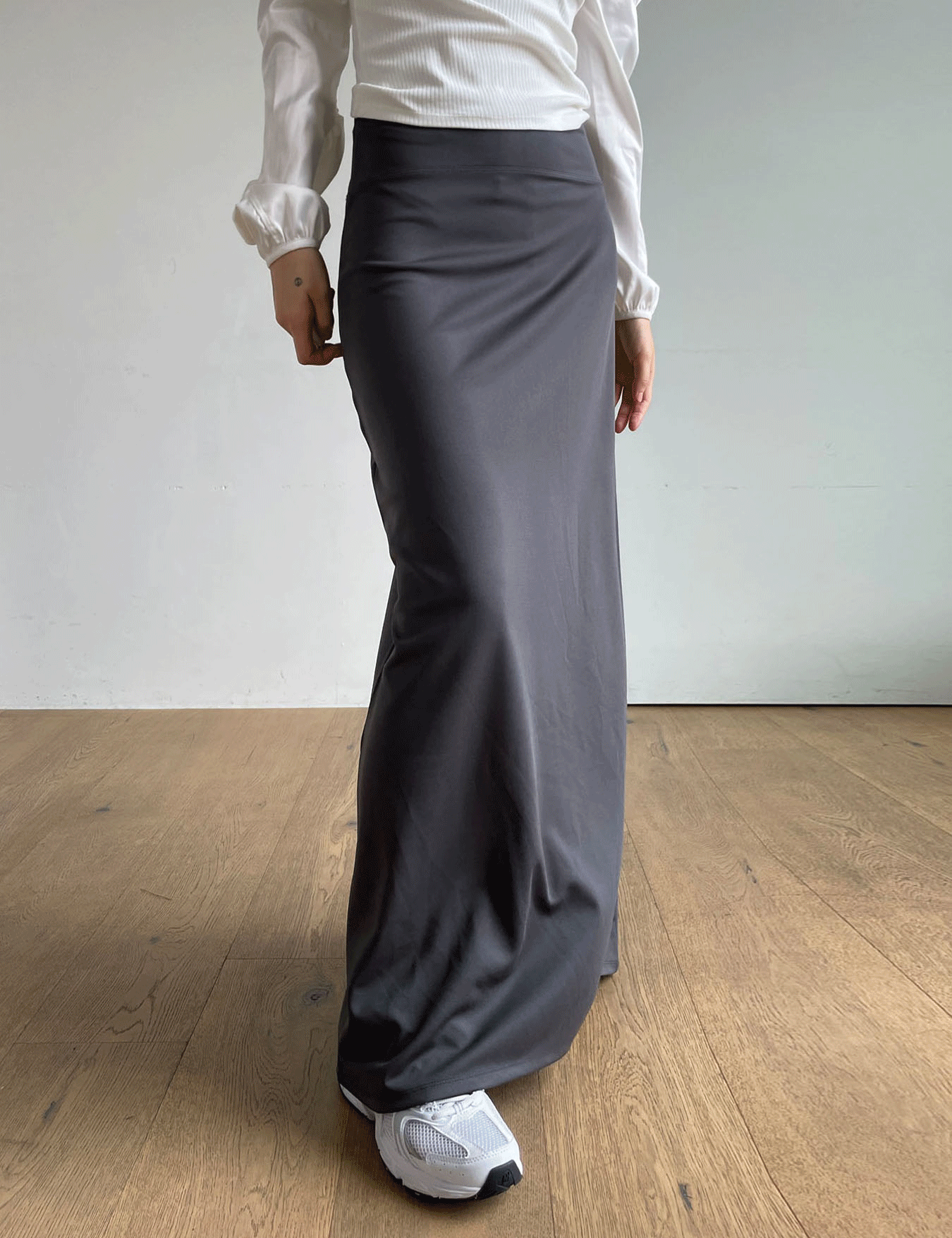 jersey maxi skirt (2color)