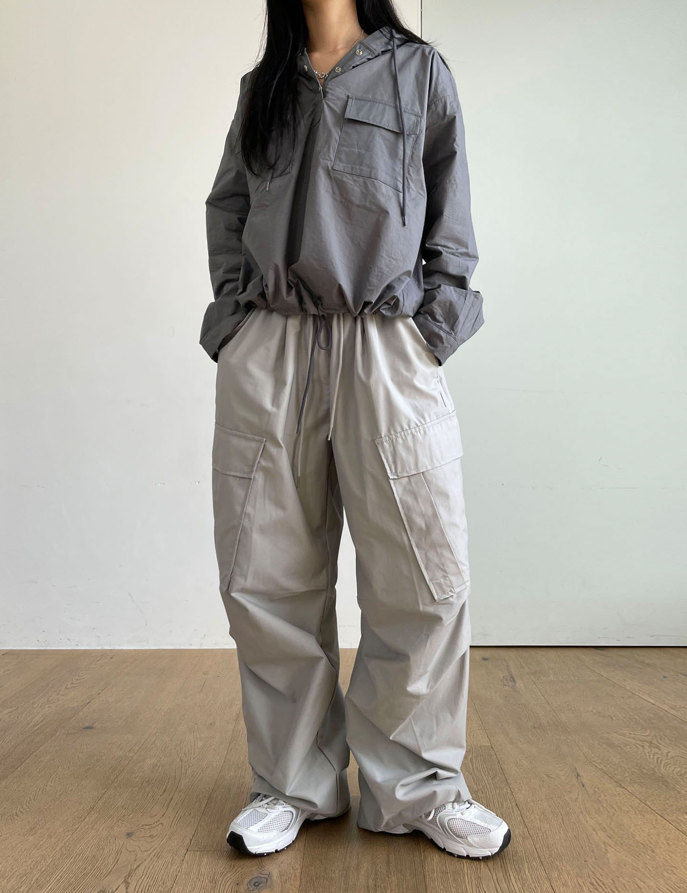 diagonal pocket pants (3color)