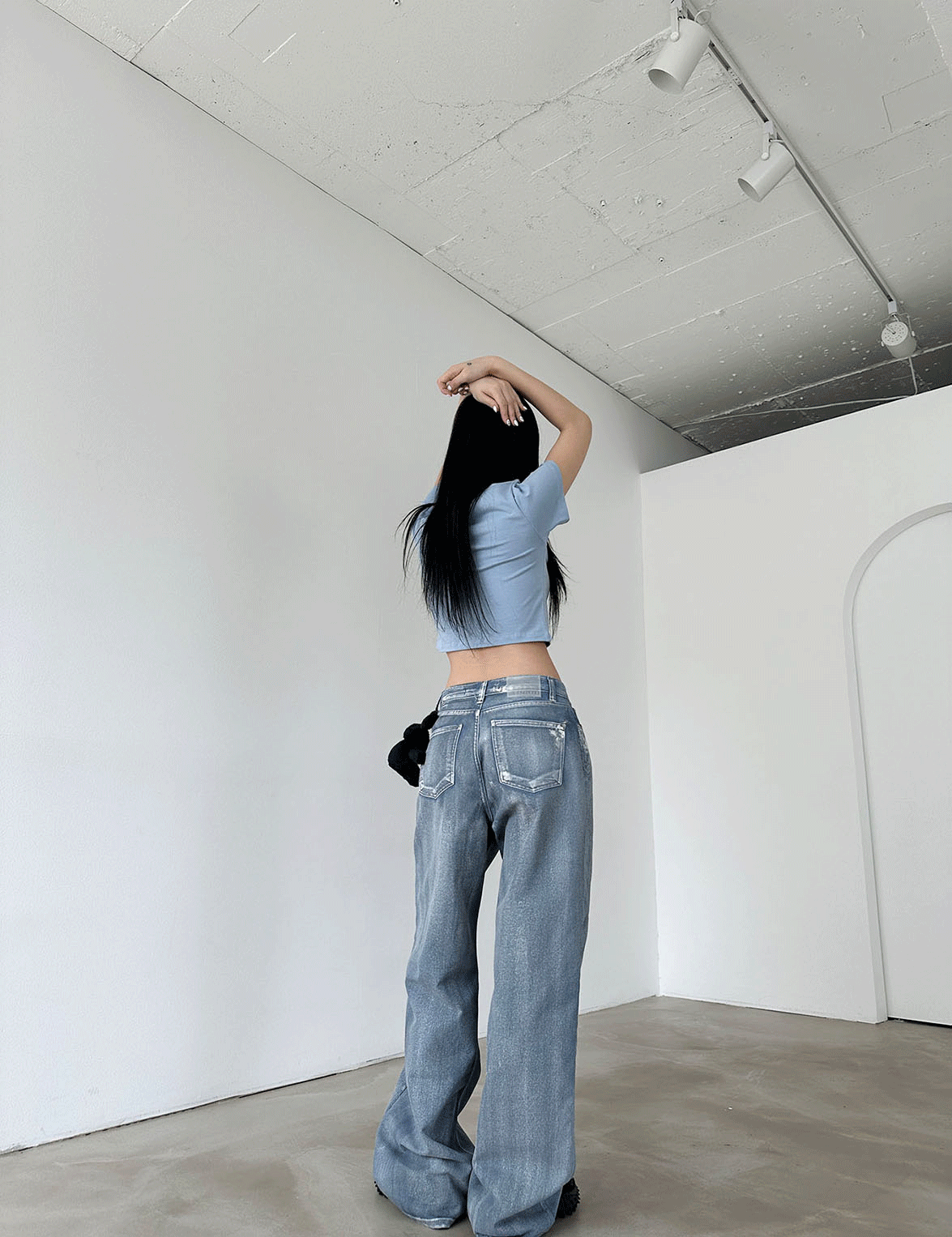 wax painted jean (1color)