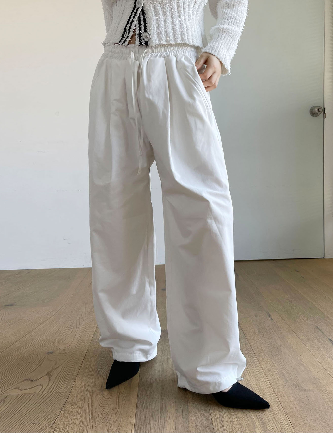 crispy pintuck pants (3color)