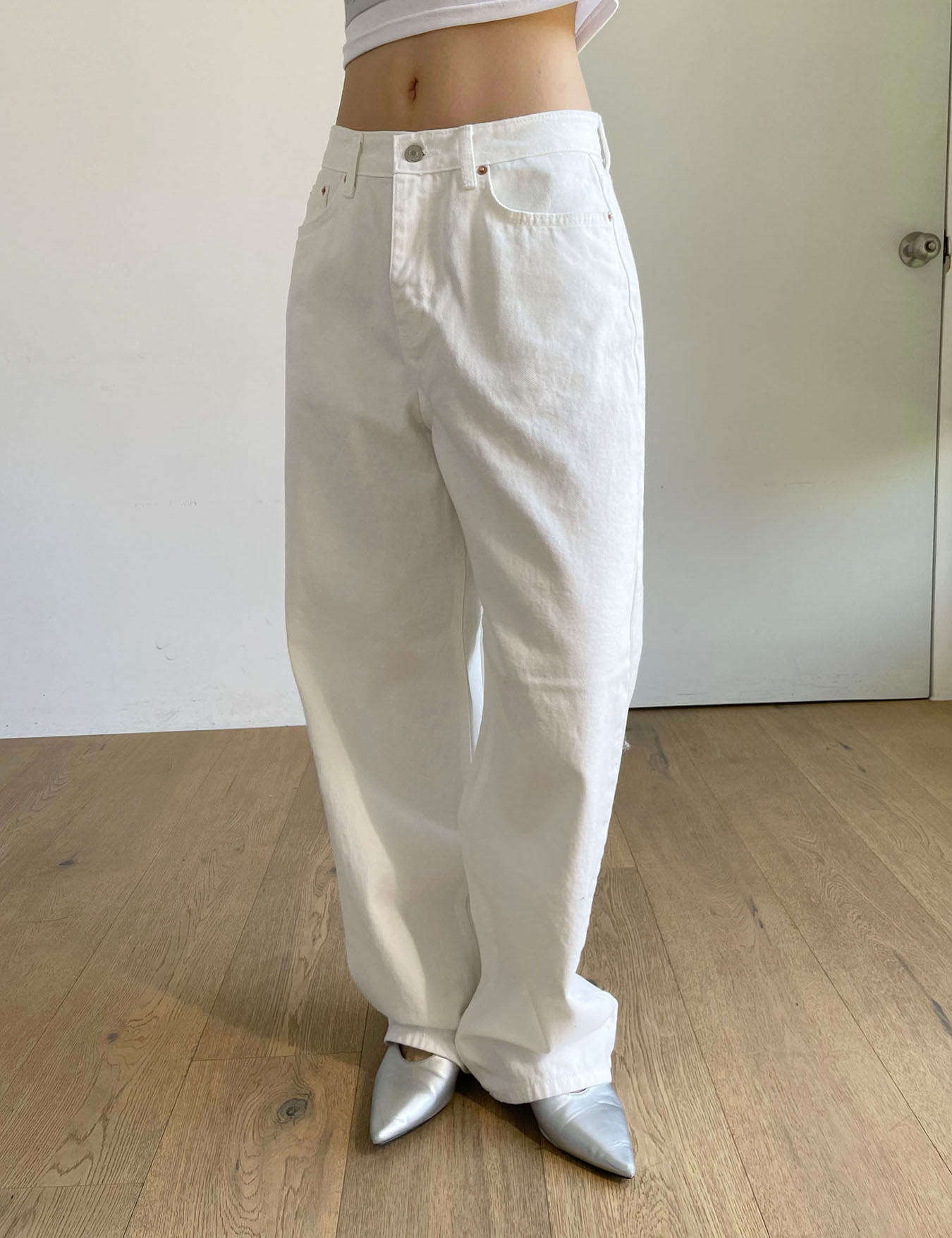 ivory wide jean (1color)