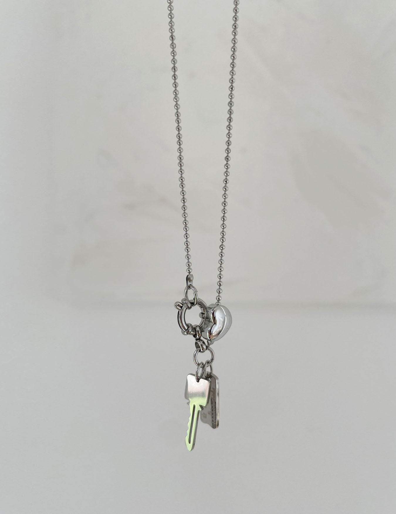 heart key necklace