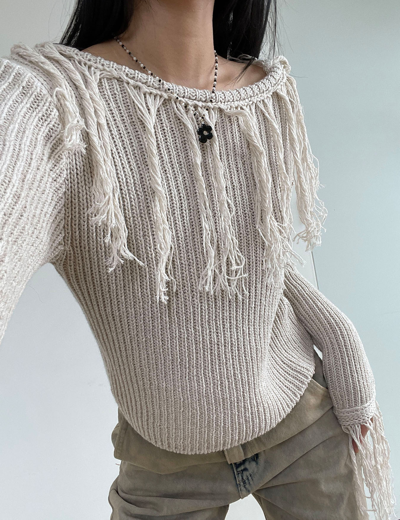 premium tassel knit (3color)